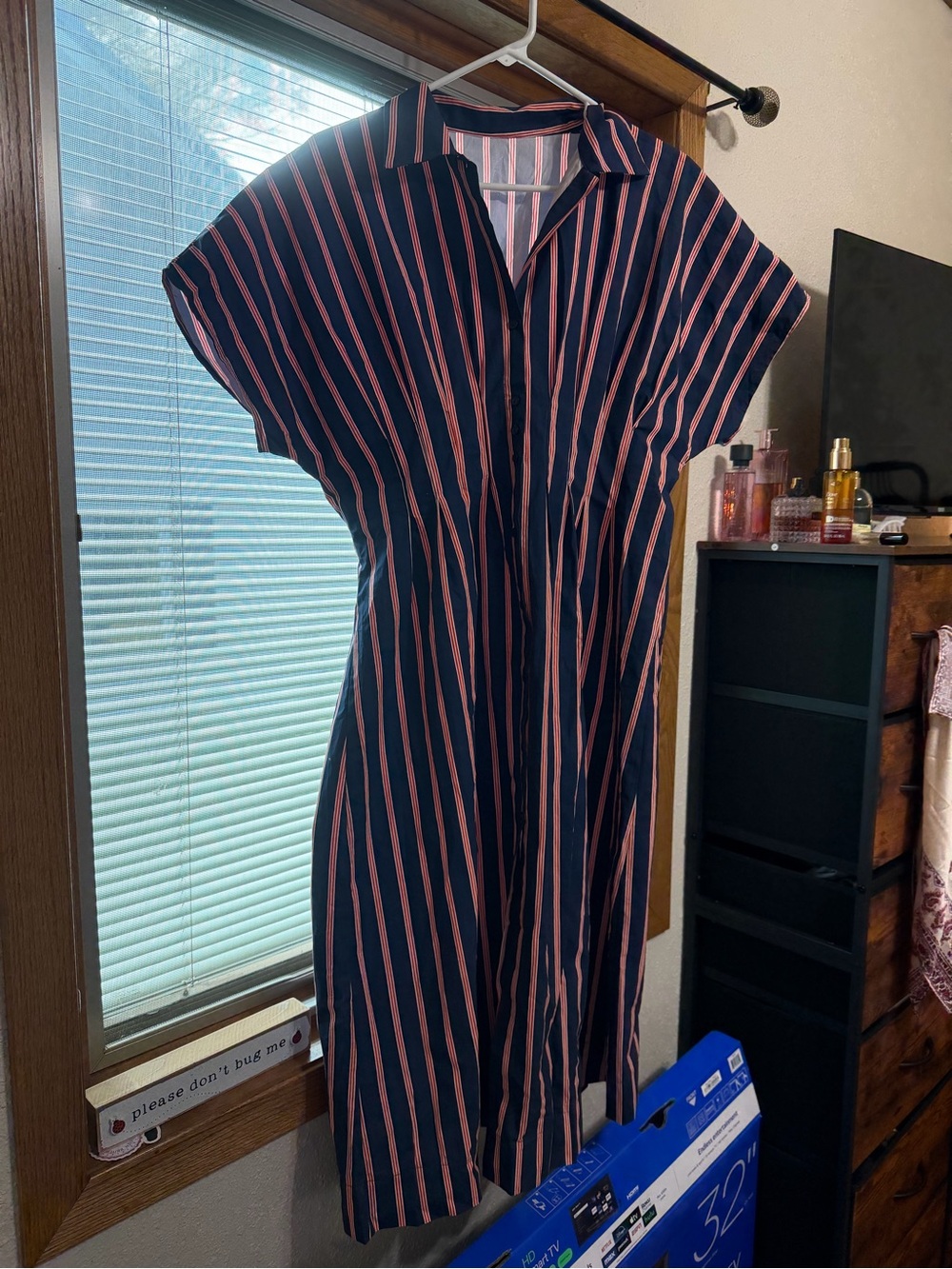 NWOT Navy and Red Dress